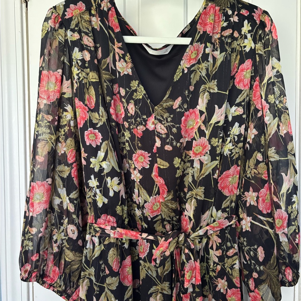 LC Lauren Conrad Floral Maxi Dress - Black, Pink, Green